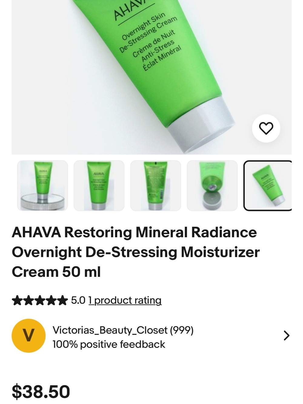 AHAVA Green Restoring Mineral Radiance Overnight Moisturizer
